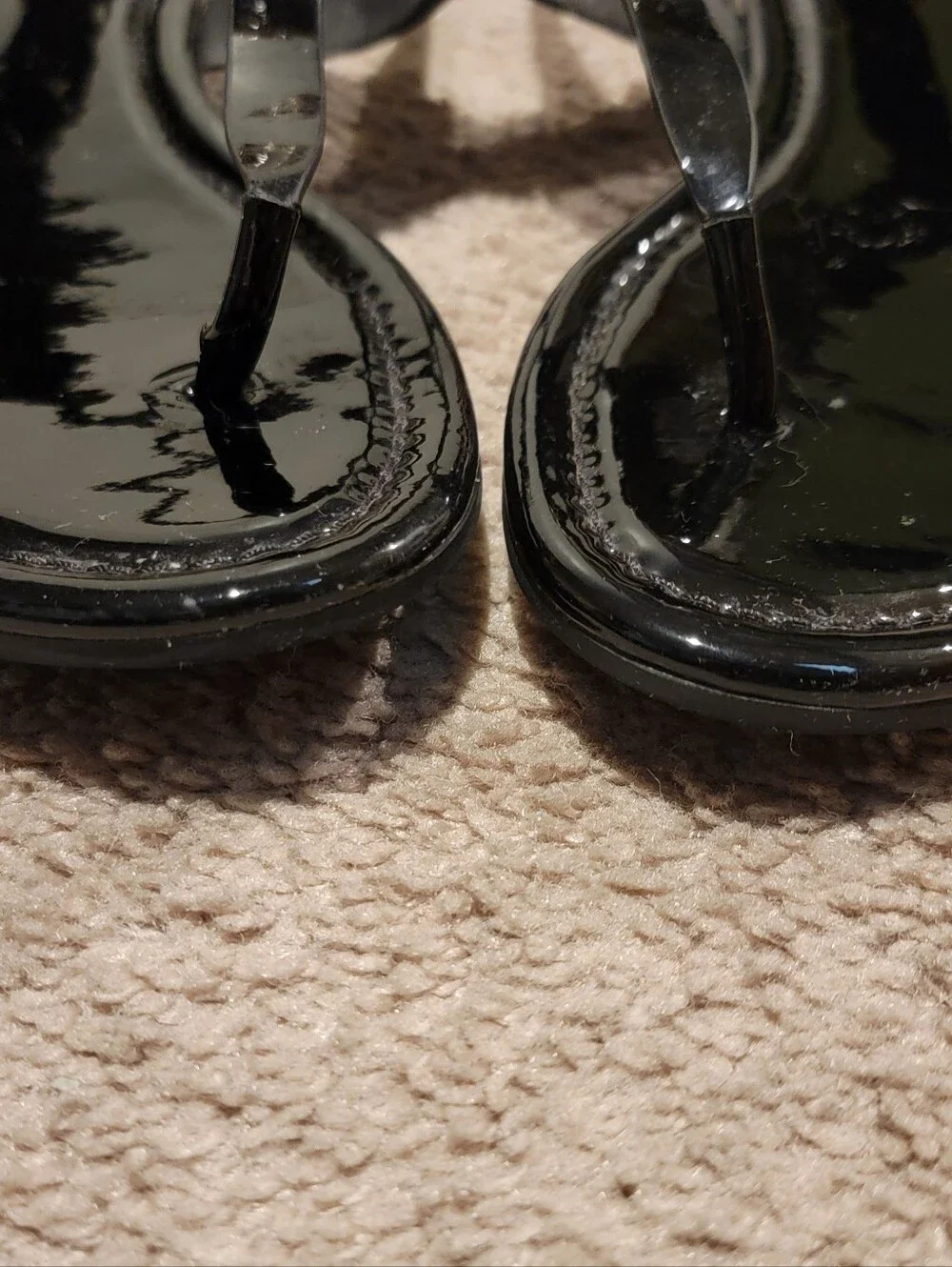 Tory Burch Claire Black Patent Leather Slingback Sandals Size 8.5